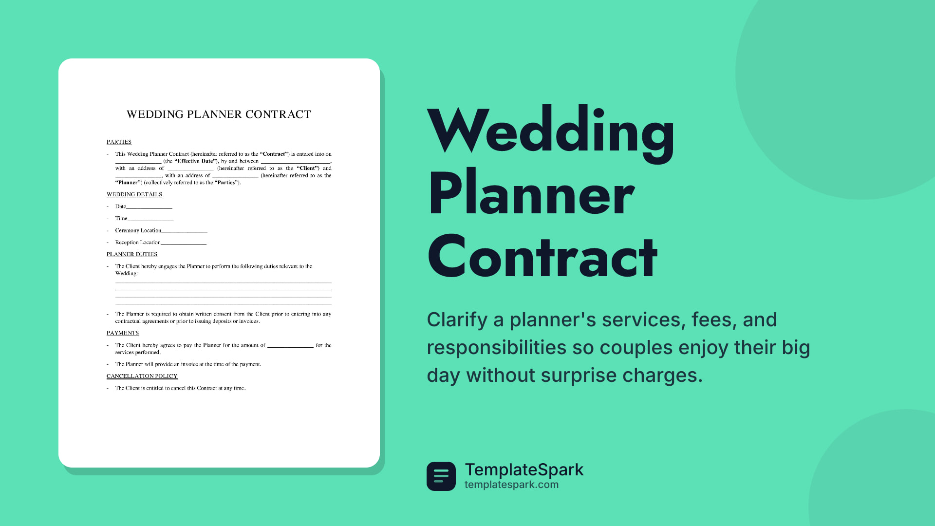 Wedding Planner Contract