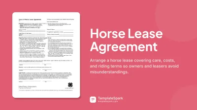 Horse Lease Agreement