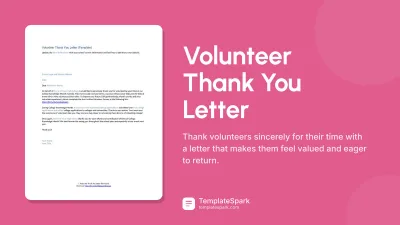 Volunteer Thank You Letter
