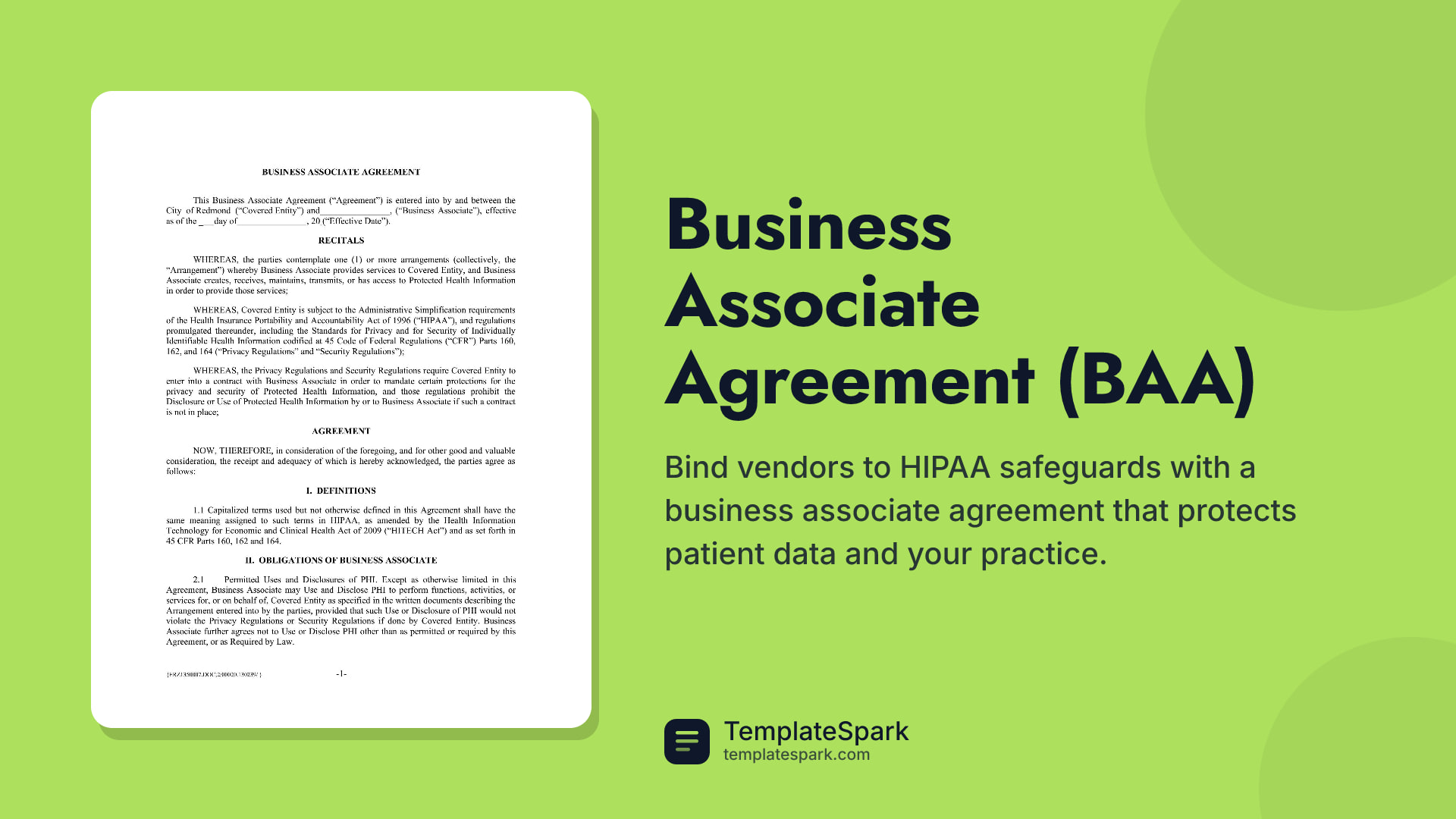 Business Associate Agreement (BAA)