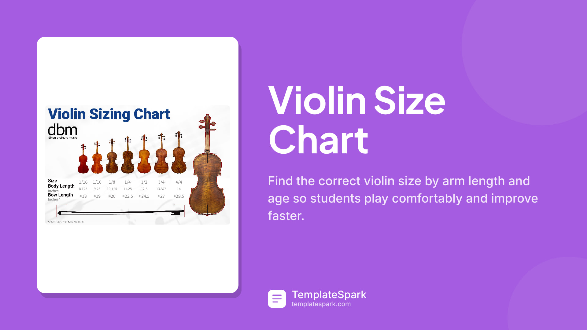 Violin Size Chart