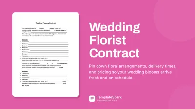 Wedding Florist Contract