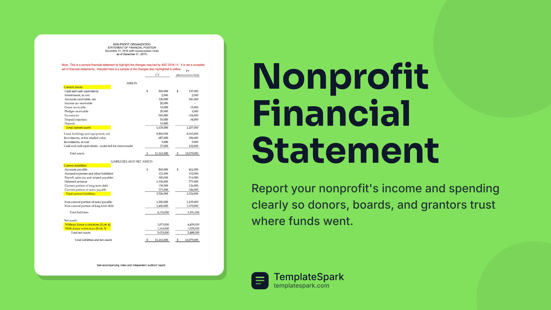 Nonprofit Financial Statement