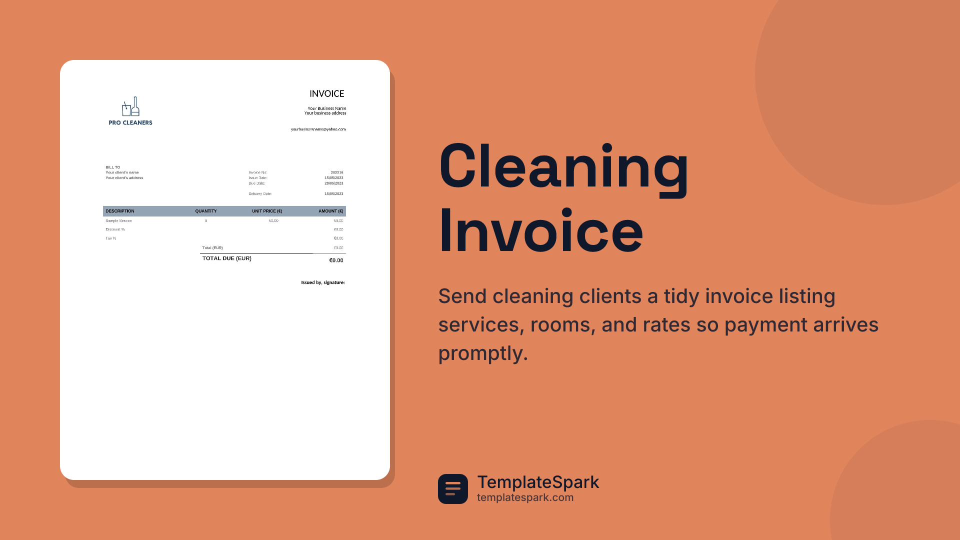 Cleaning Invoice