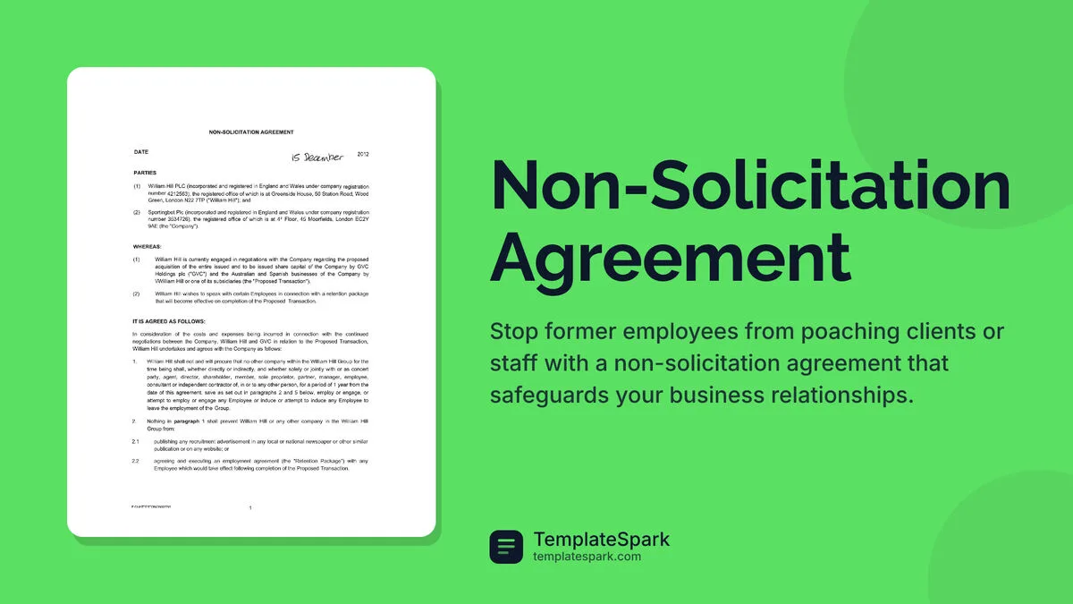 Non-Solicitation Agreement Non-Solicitation Agreement