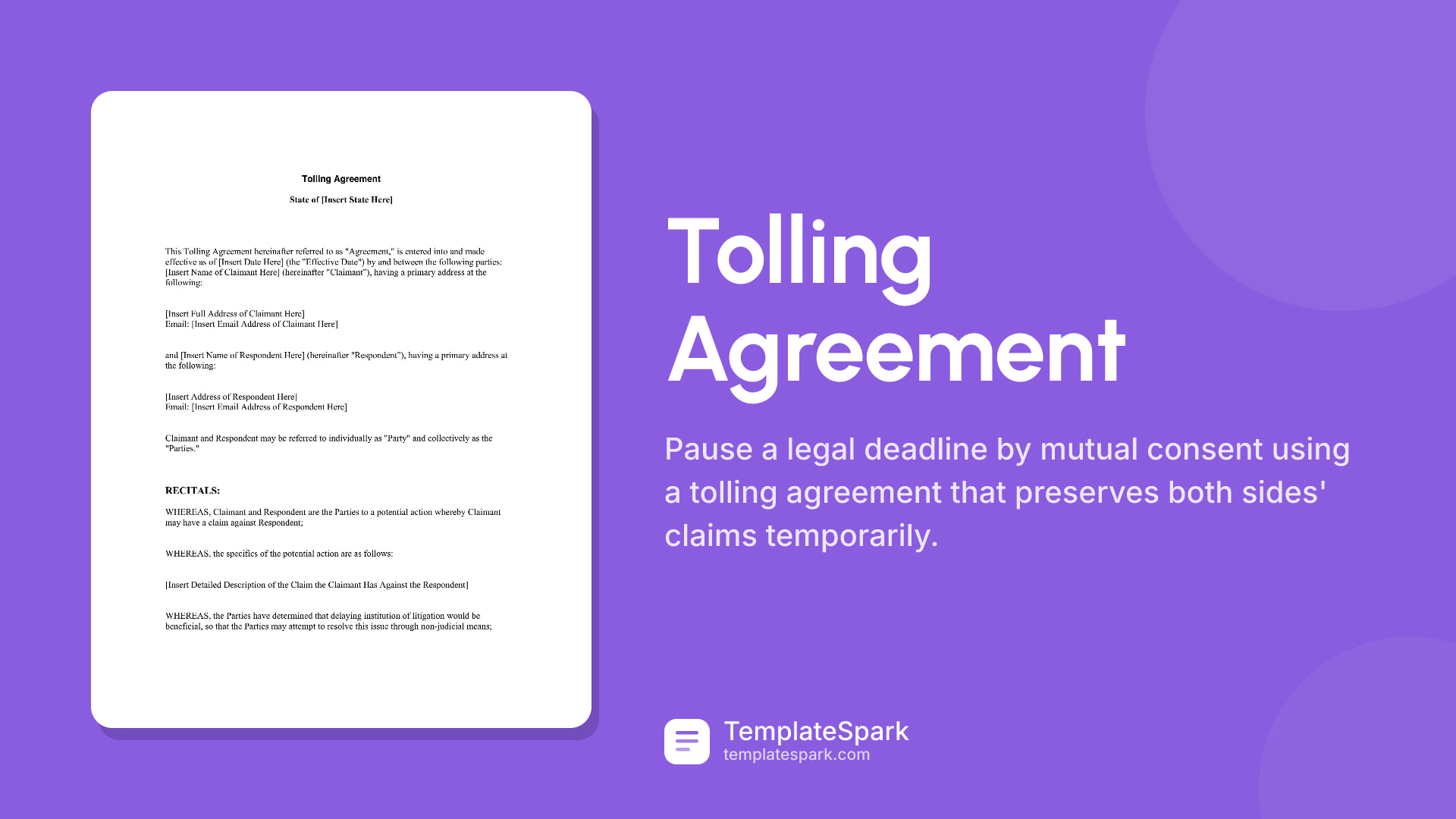 Tolling Agreement