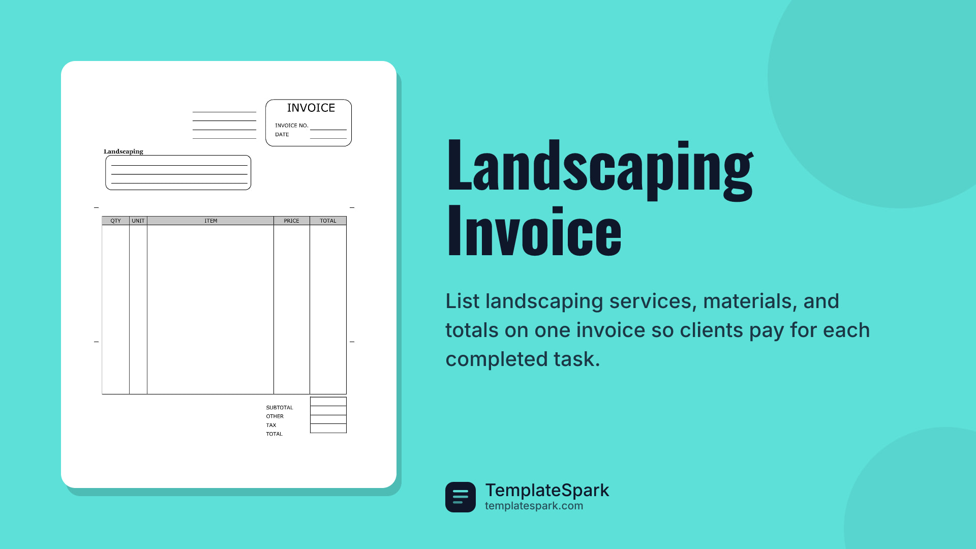 Landscaping Invoice