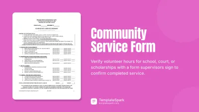 Community Service Form
