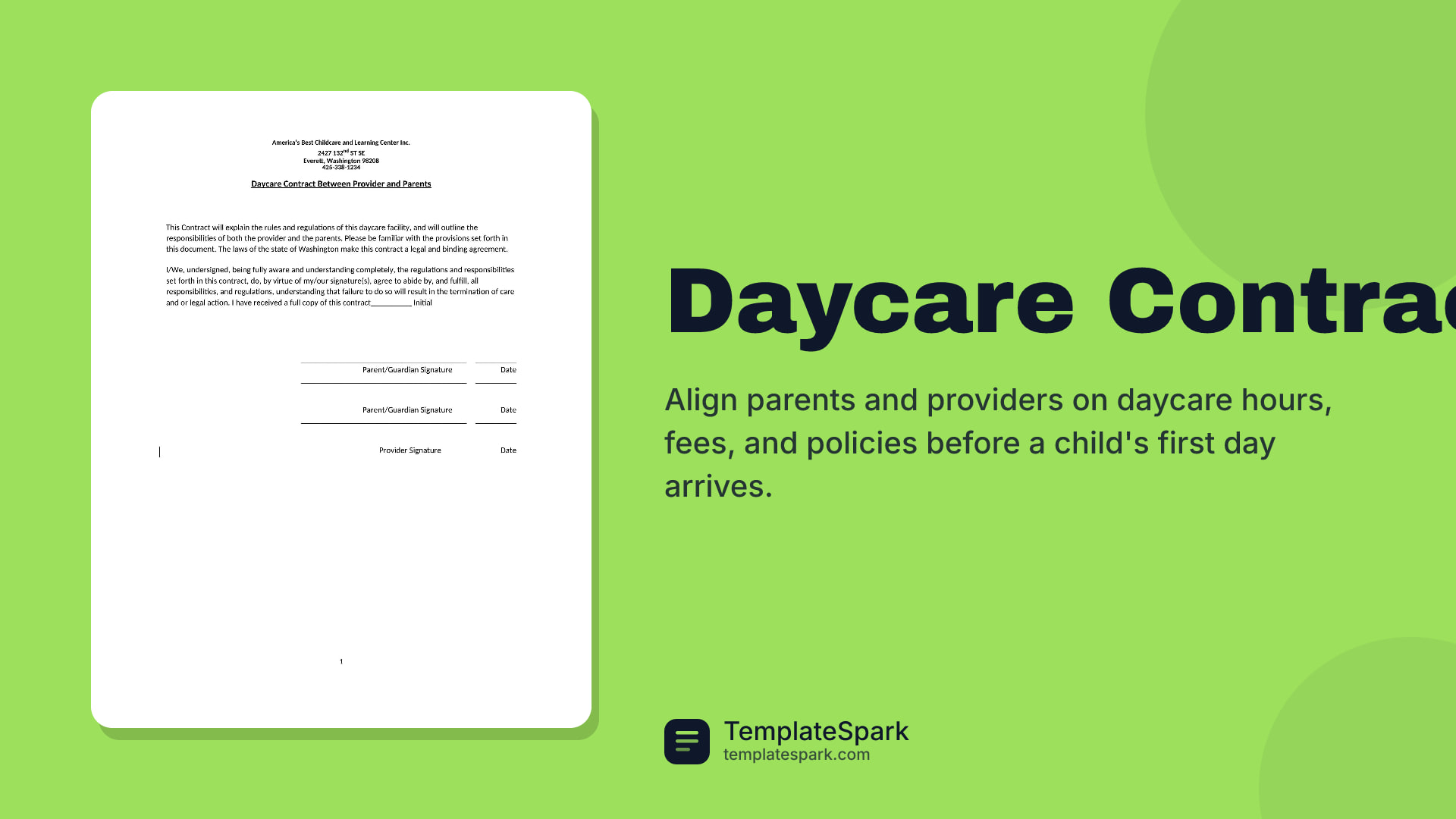 Daycare Contract