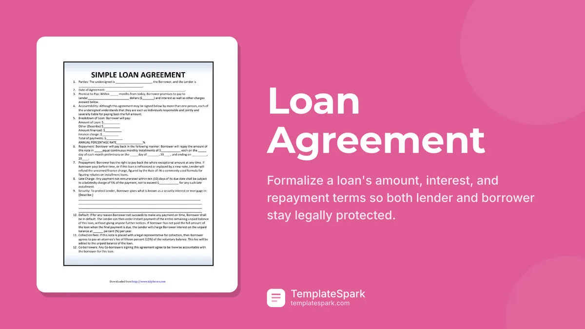 Loan Agreement Loan Agreement