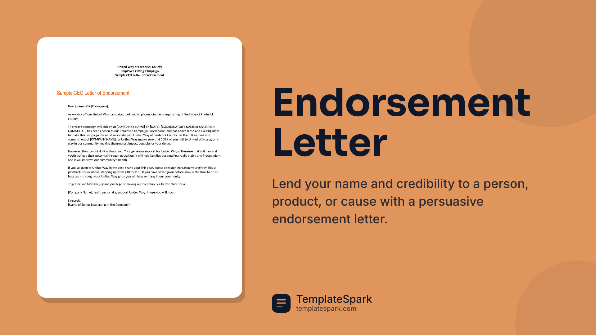 Endorsement Letter