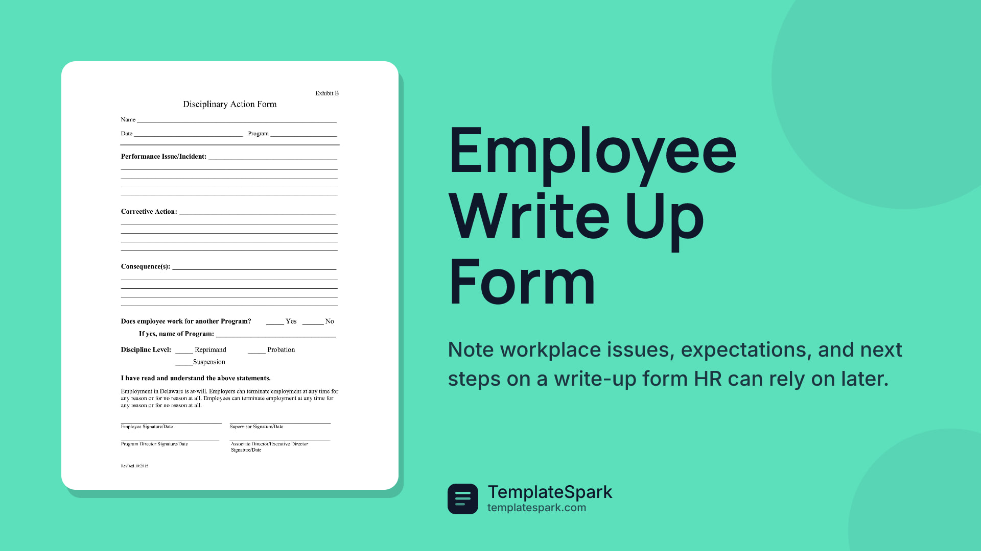 Employee Write Up Form