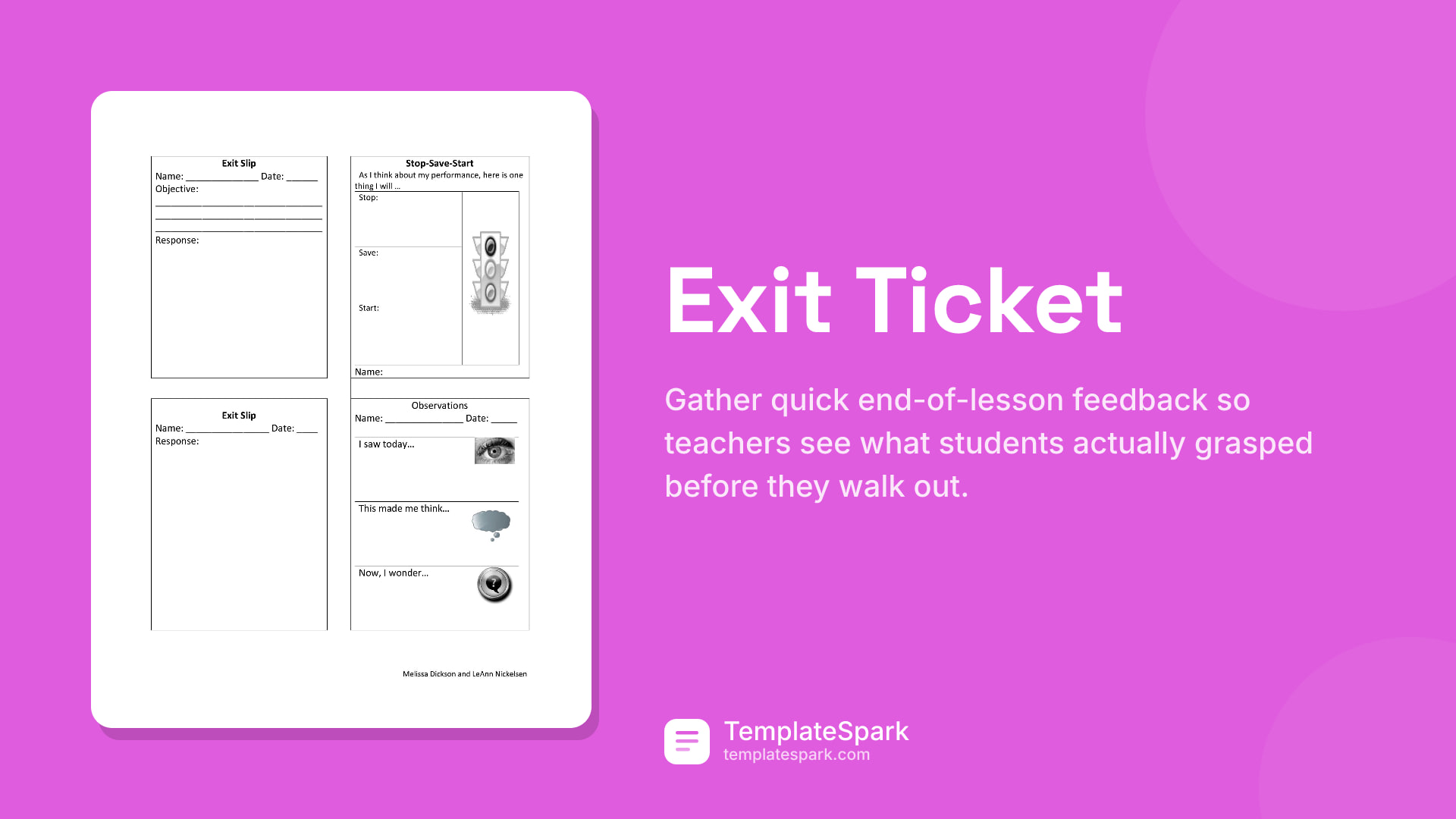 Exit Ticket preview