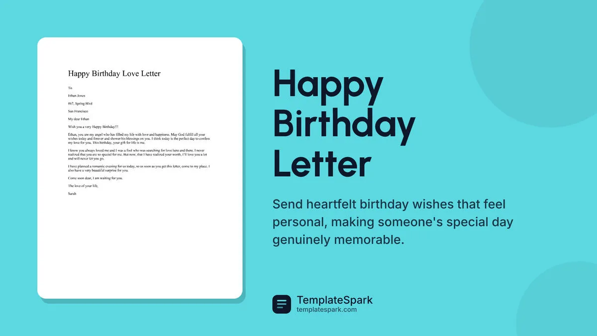 Happy Birthday Letter Happy Birthday Letter
