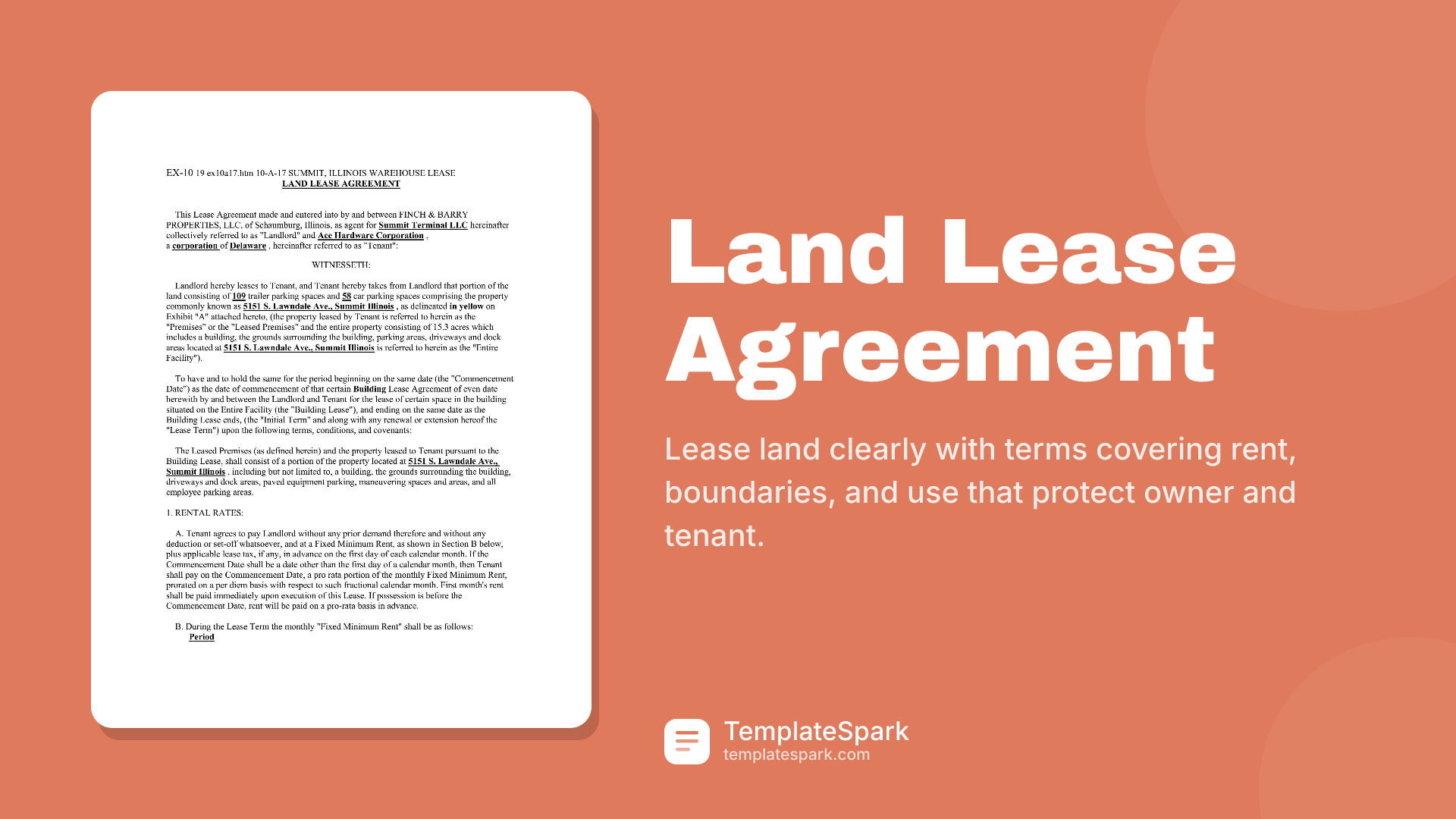 Land Lease Agreement