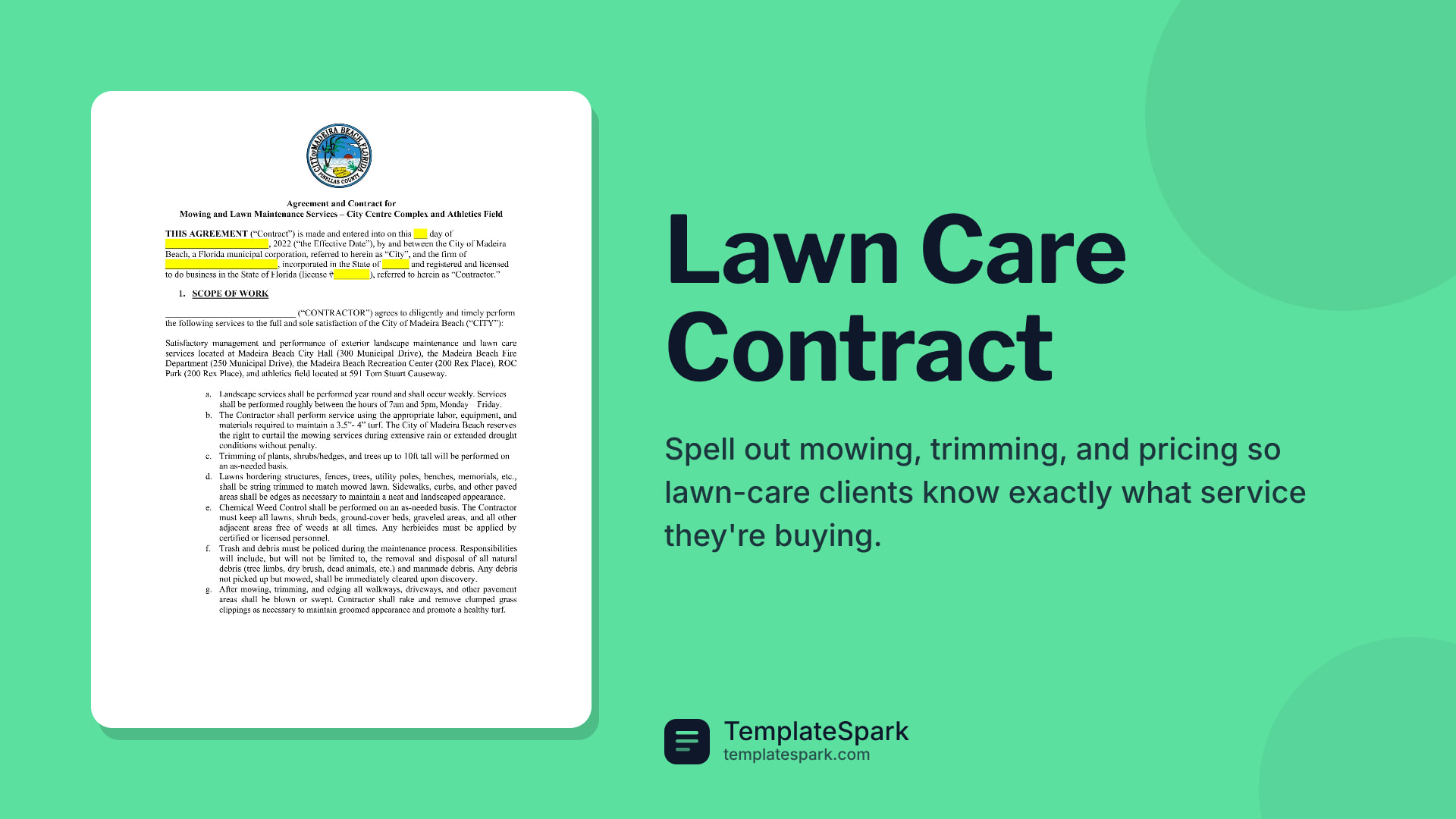 Lawn Care Contract