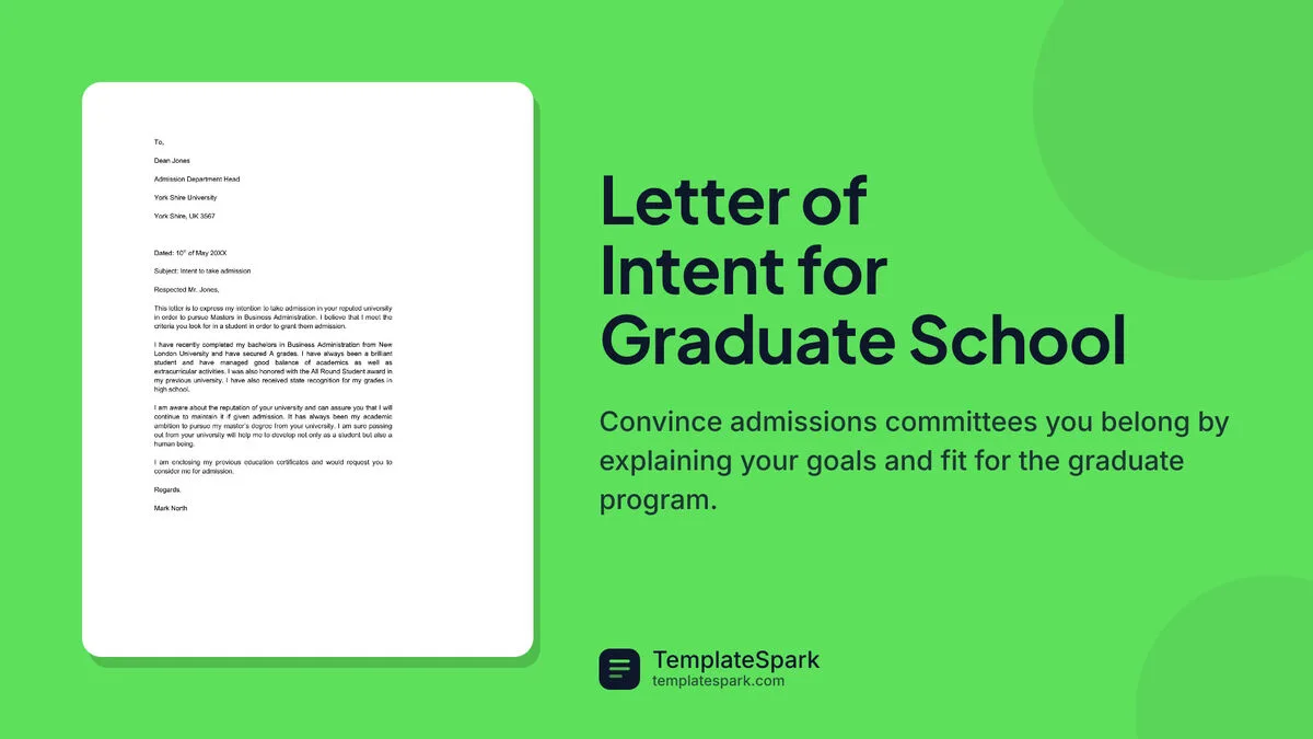Letter of Intent for Graduate School Letter of Intent for Graduate School