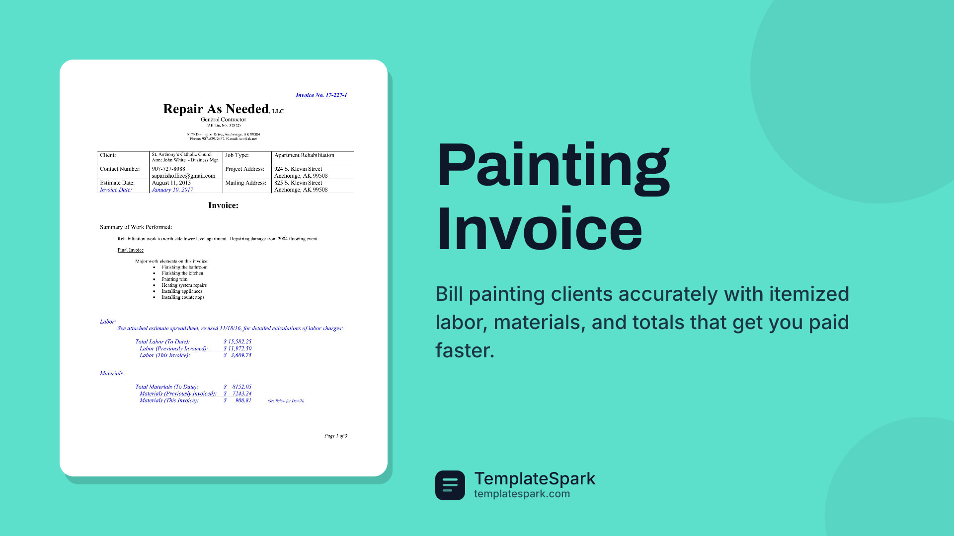 Painting Invoice