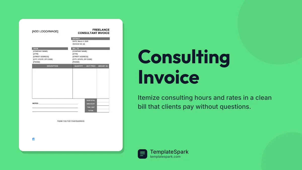 Consulting Invoice Consulting Invoice