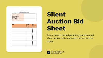 Silent Auction Bid Sheet