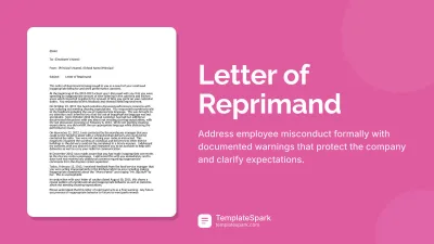 Letter of Reprimand