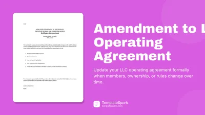 Amendment to LLC Operating Agreement