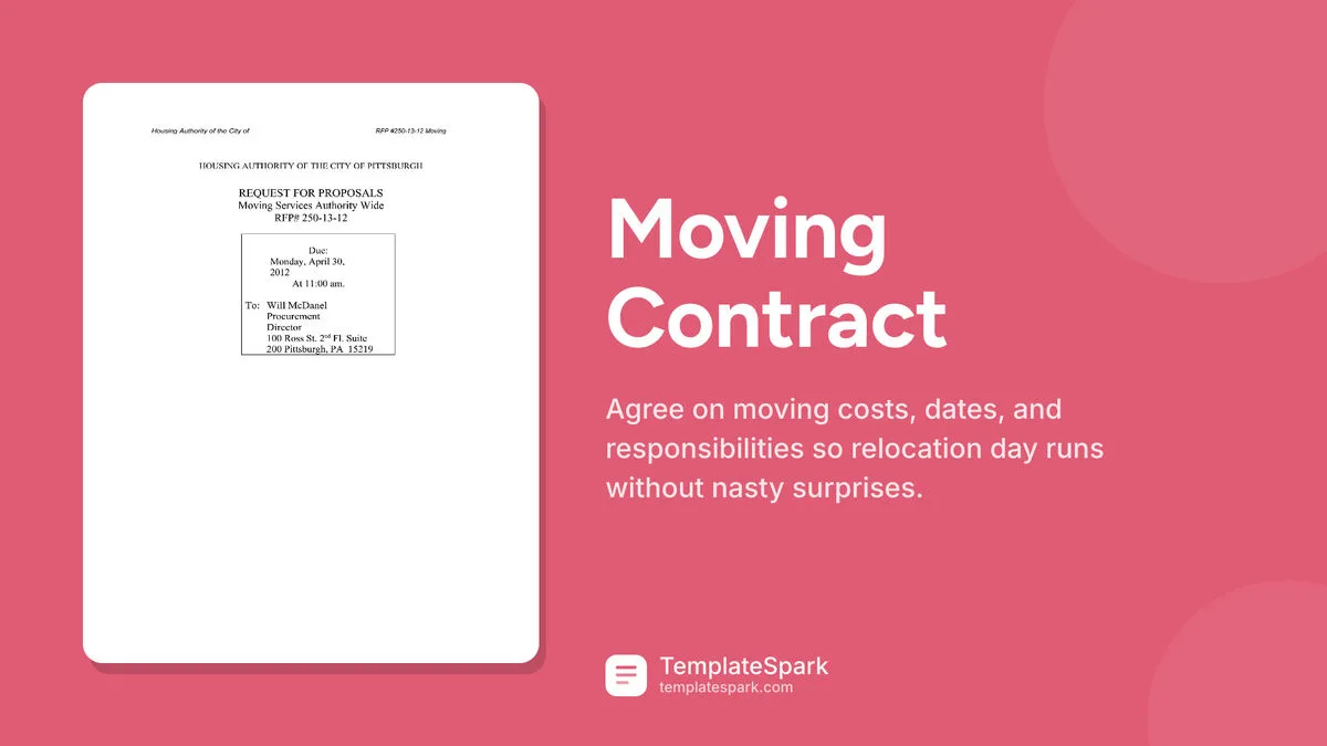 Moving Contract Moving Contract