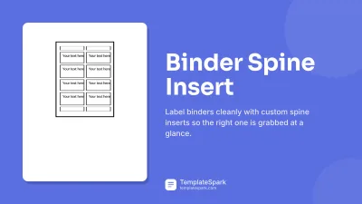 Binder Spine Insert