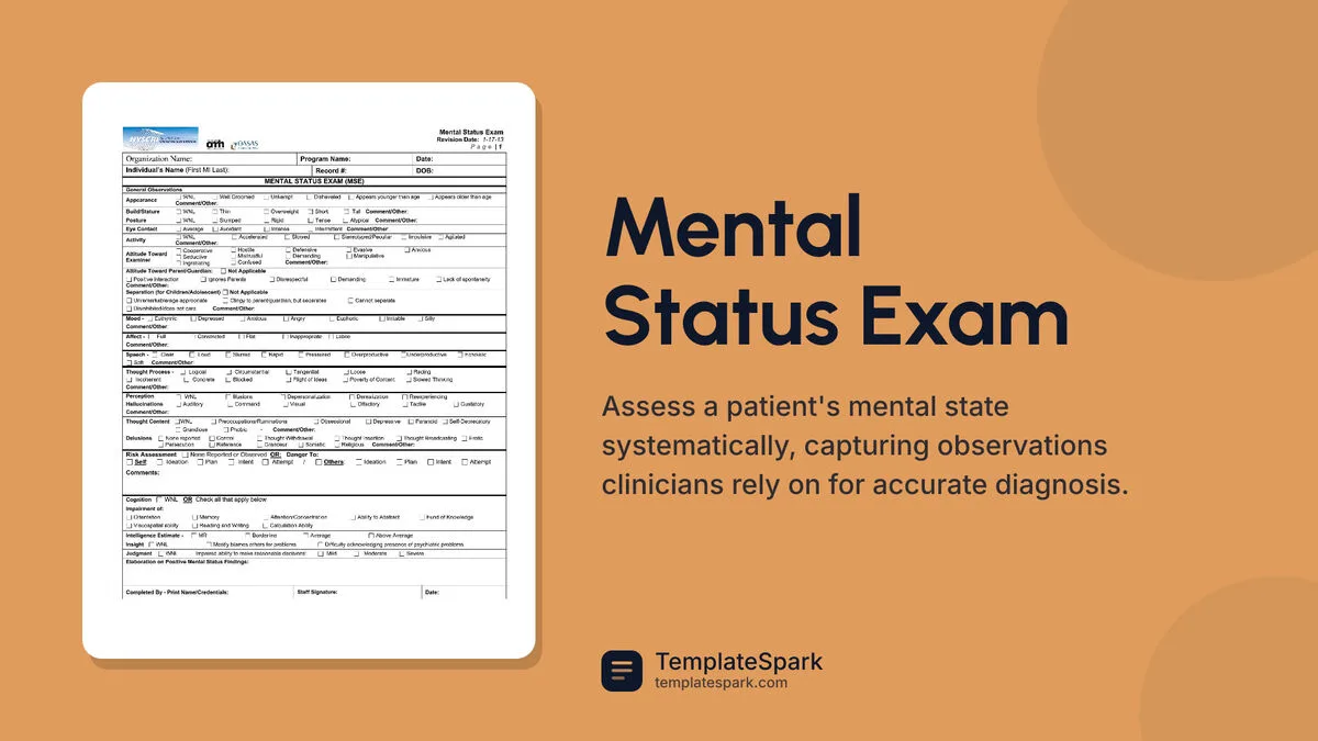 Mental Status Exam Mental Status Exam