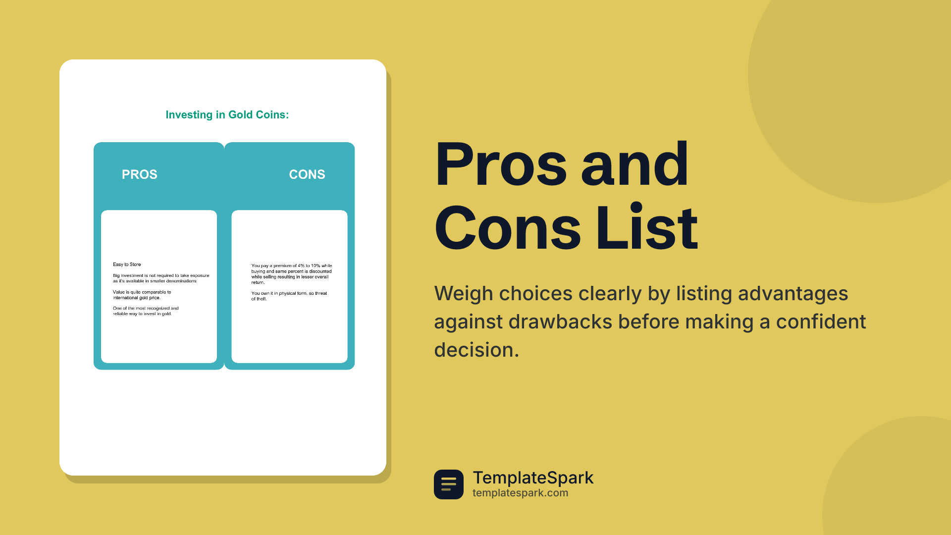 Pros and Cons List