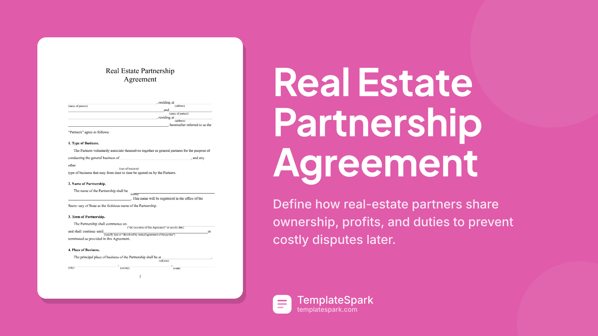 Real Estate Partnership Agreement