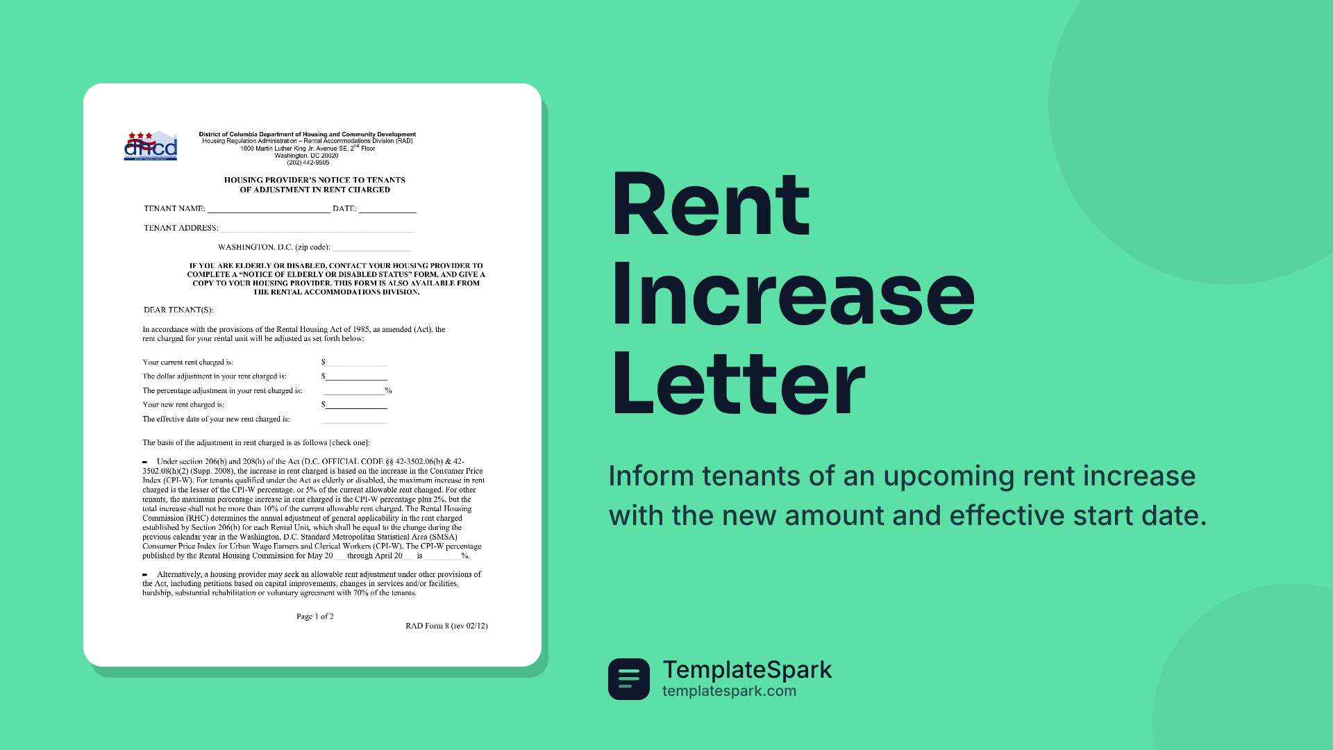 Rent Increase Letter