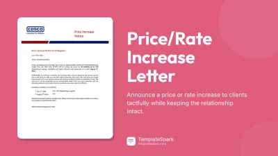 Price/Rate Increase Letter