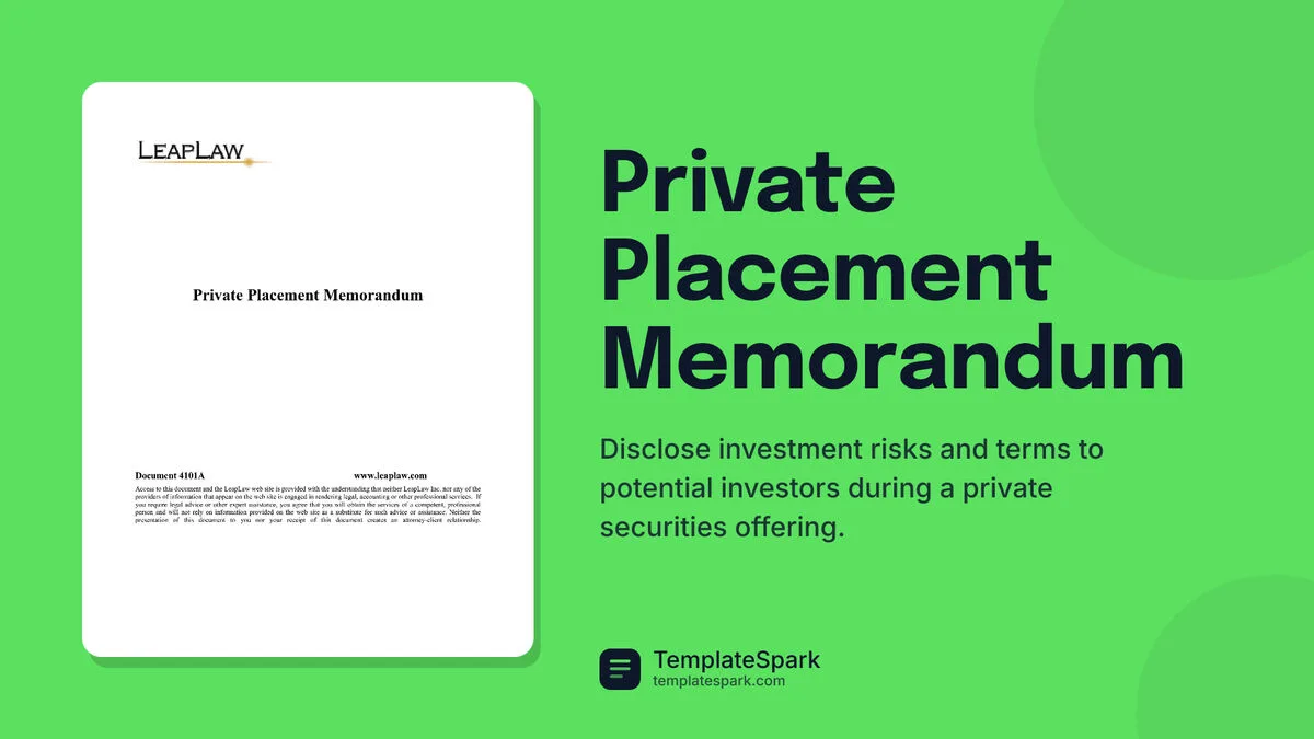 Private Placement Memorandum