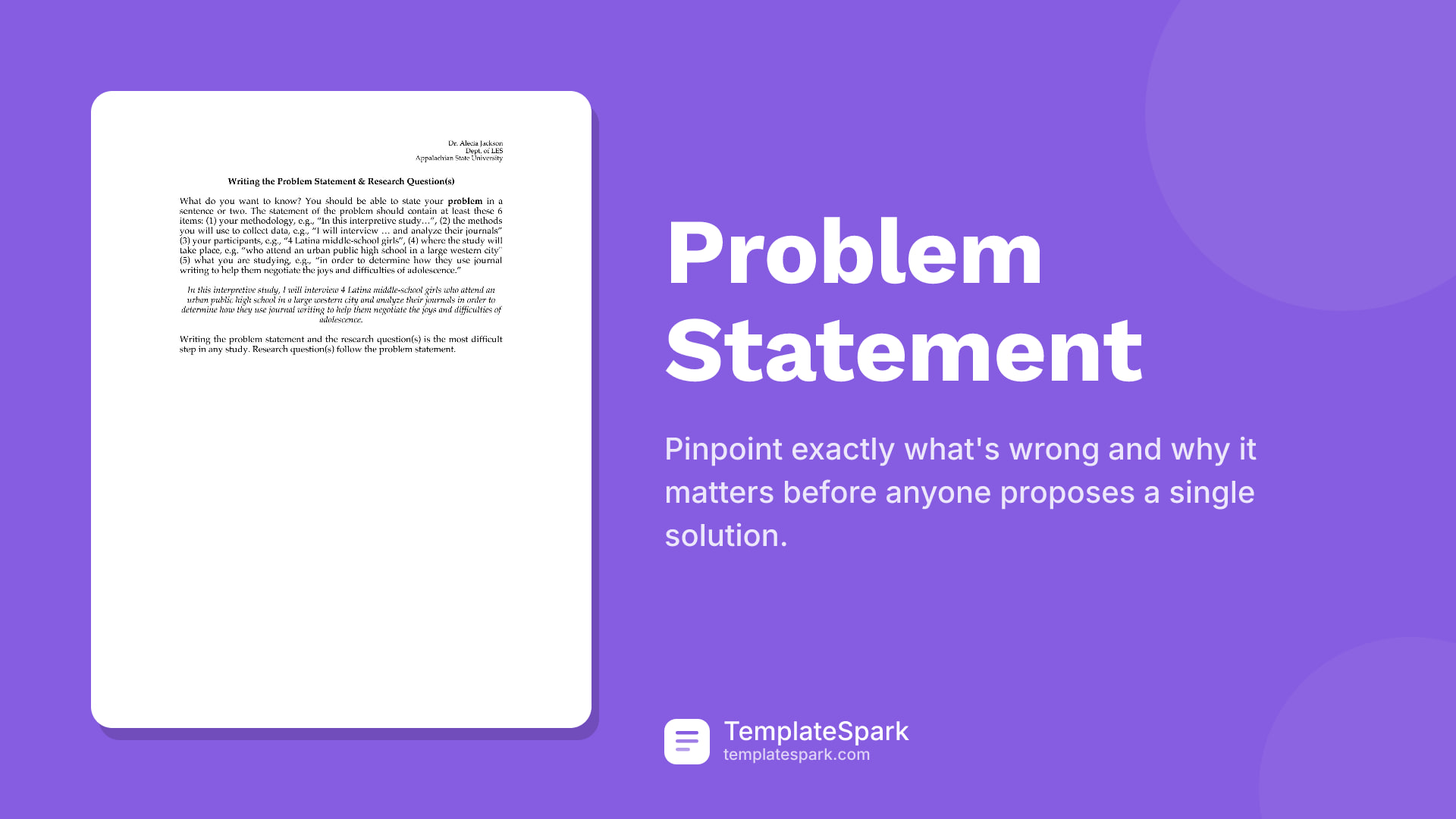 Problem Statement preview