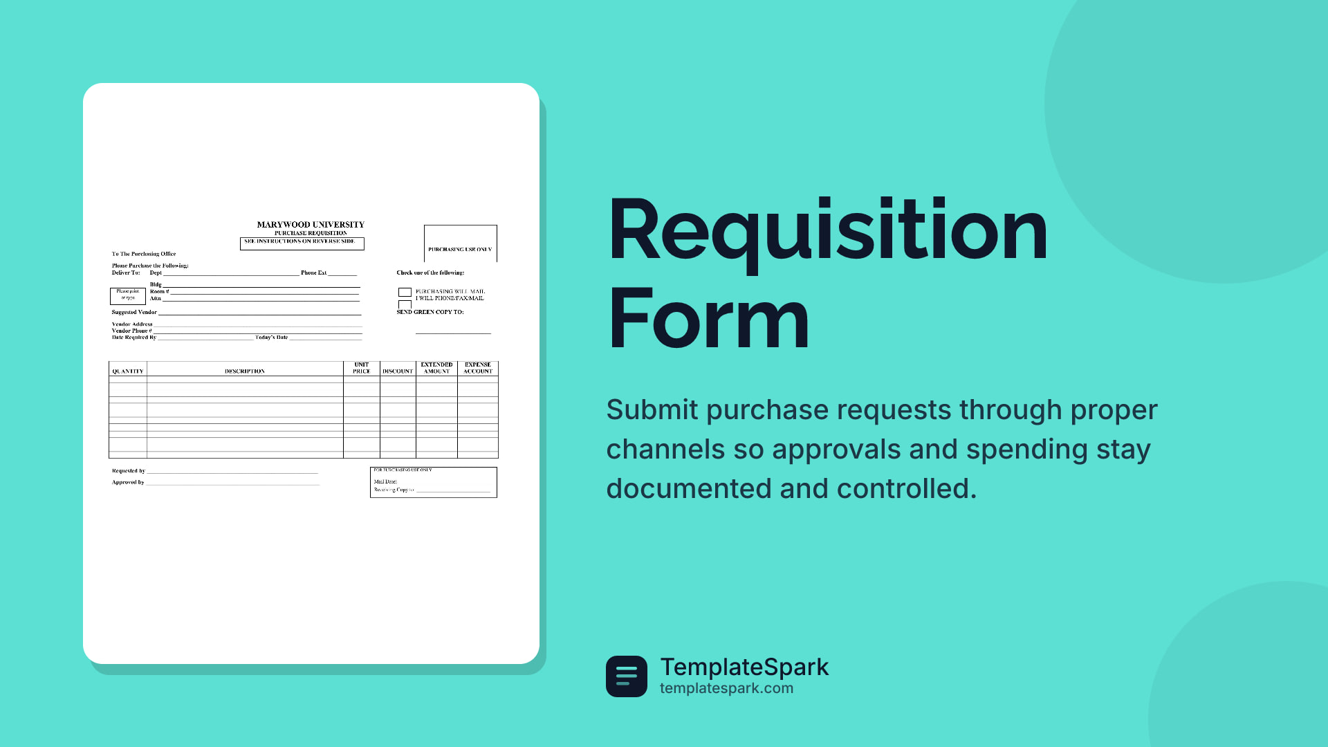 Requisition Form preview