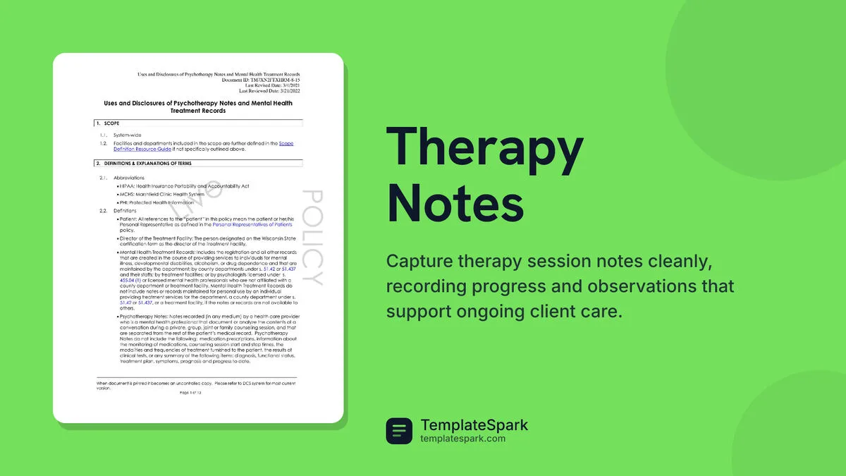 Therapy Notes Therapy Notes