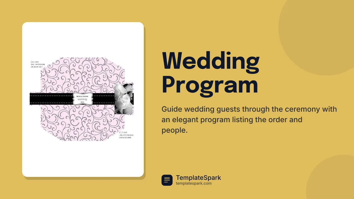Wedding Program Wedding Program