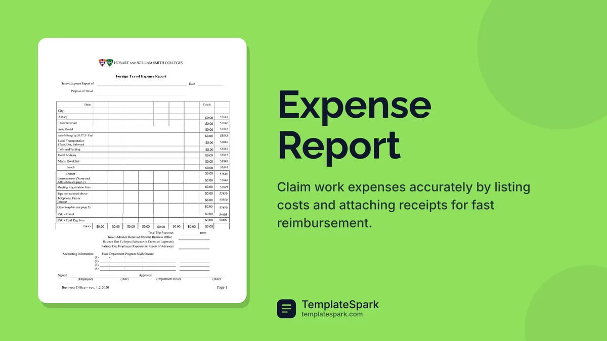 Expense Report Expense Report