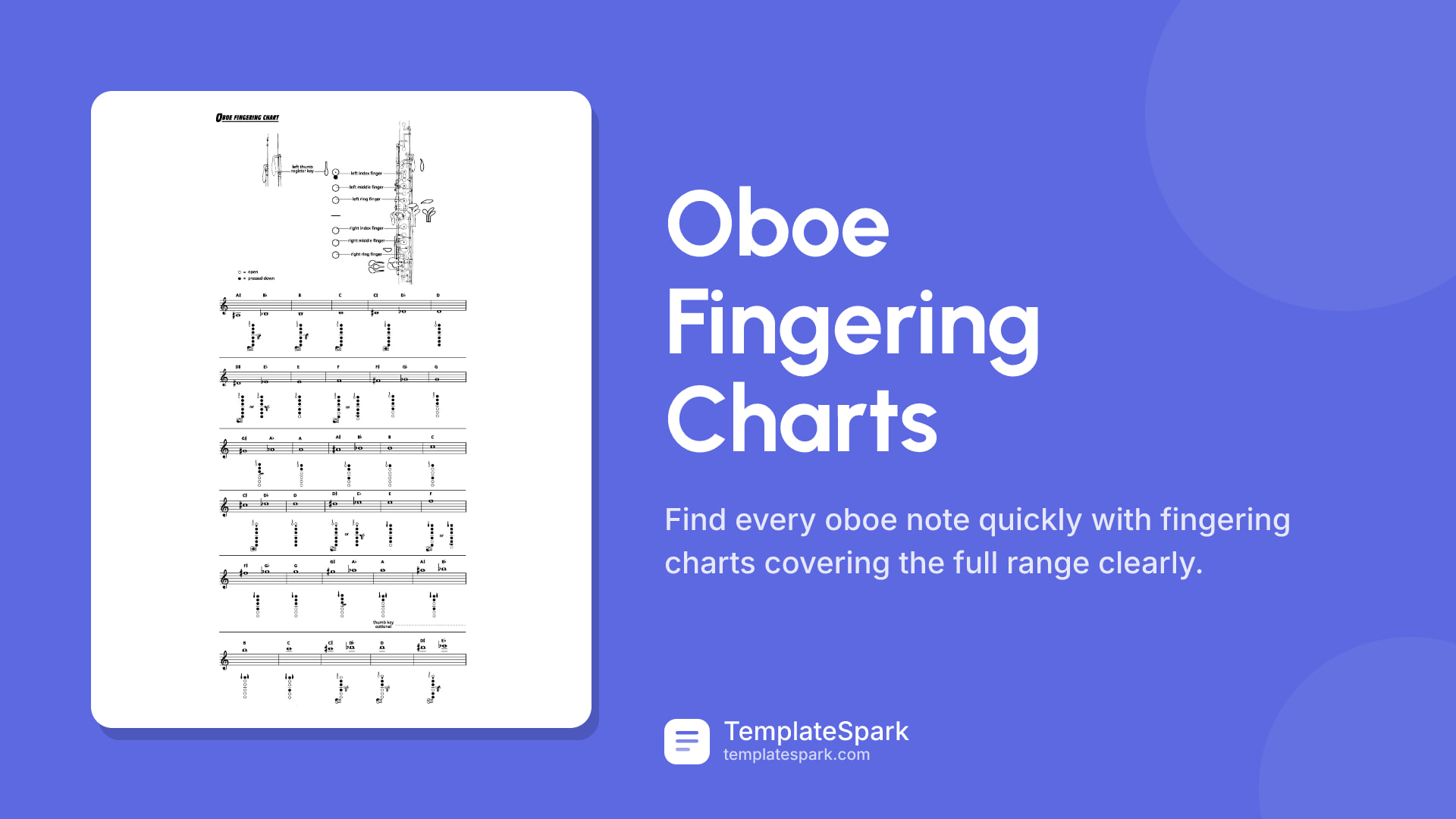 Oboe Fingering Charts