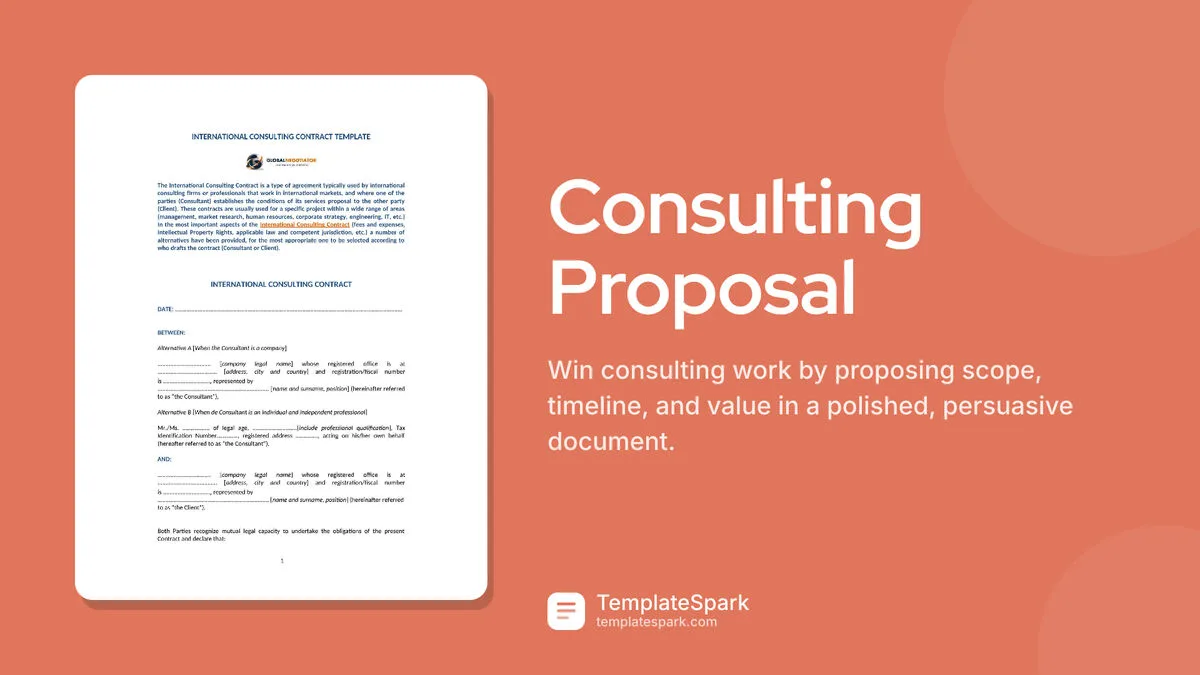 Consulting Proposal Consulting Proposal