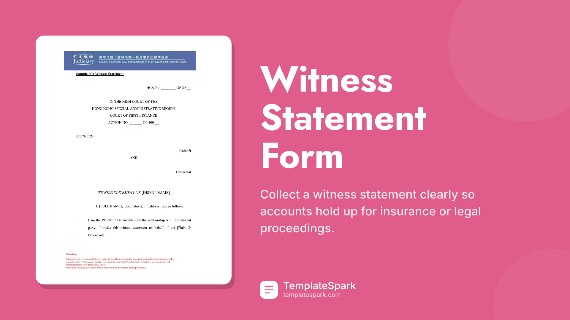 Witness Statement Form