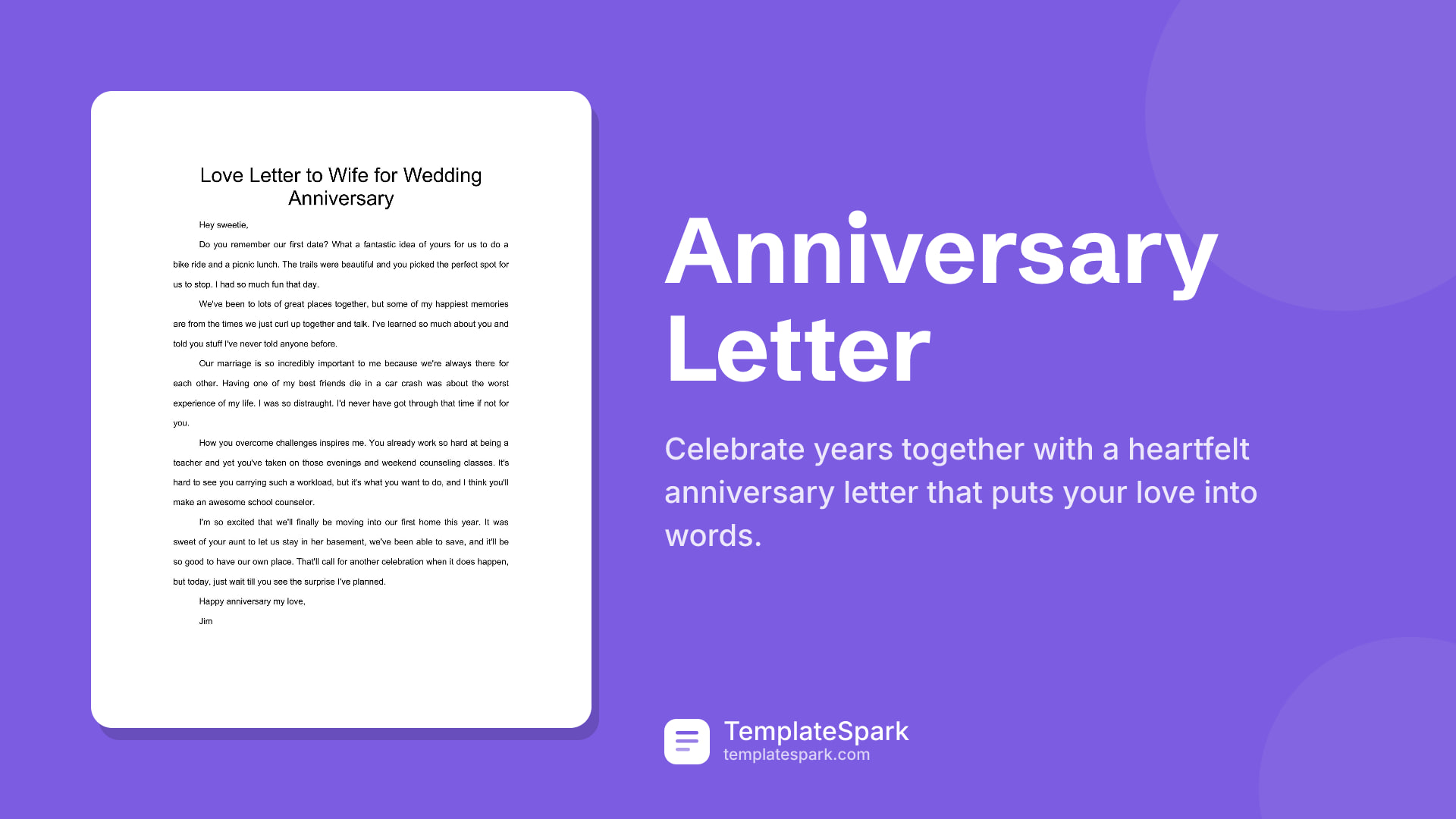 Anniversary Letter
