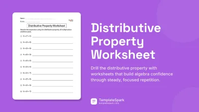 Distributive Property Worksheet