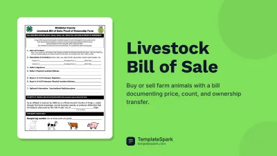 Livestock Bill of Sale