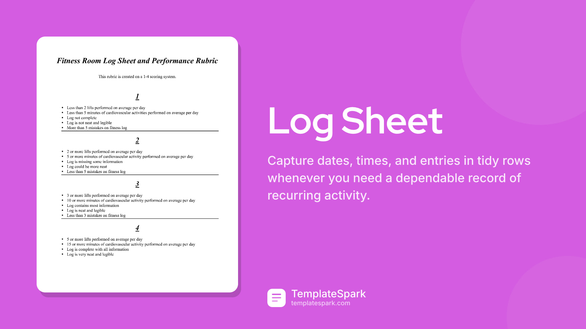 Log Sheet