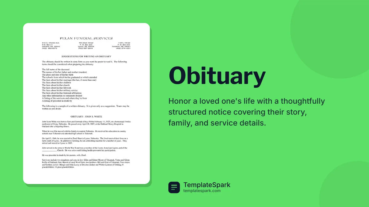 Obituary Obituary