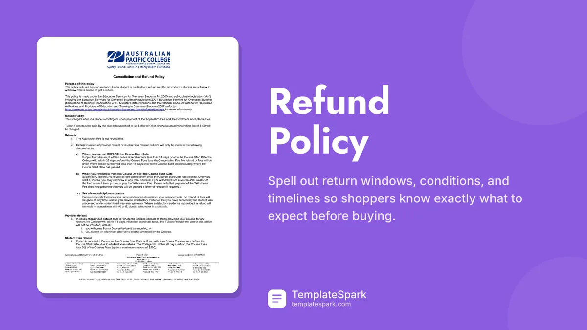 Refund Policy Refund Policy