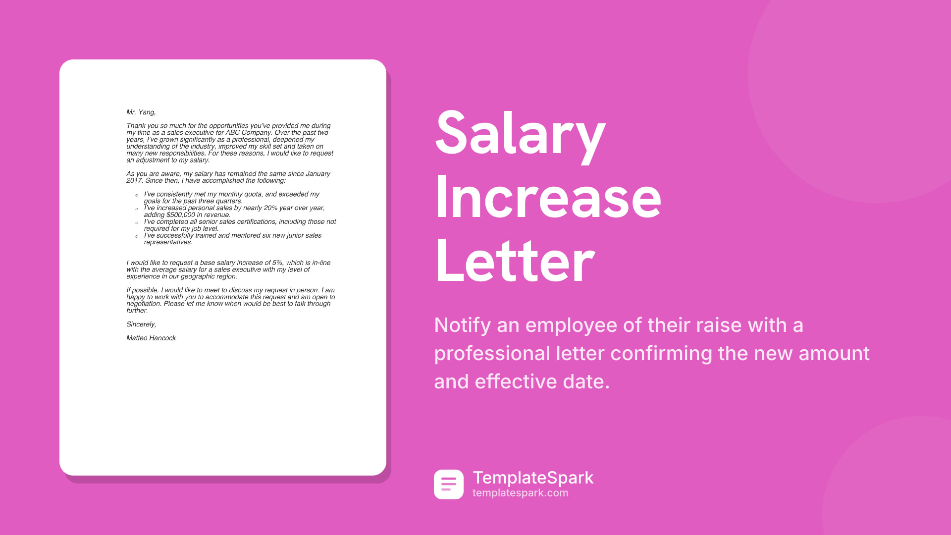 Salary Increase Letter