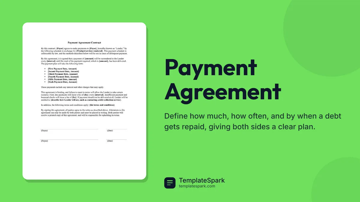 Payment Agreement Payment Agreement